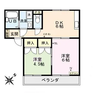 ハイツKODA【1階】の間取り