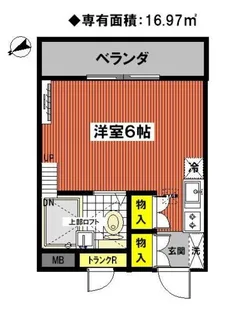 コオポスアペアI【2階】の間取り