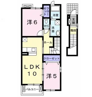 サウス クレストII【2階】の間取り