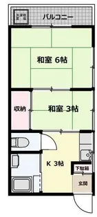 小足立荘【2階】の間取り