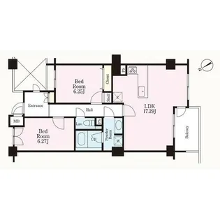 カスタネア栗平【4階】の間取り