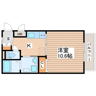 メゾンバレーヌ【3階】の間取り