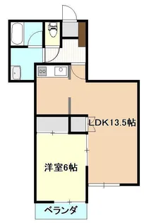 グランデハイツB【1階】の間取り