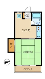 コーポ弥生【2階】の間取り
