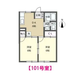 ル・セル プレジール【1階】の間取り