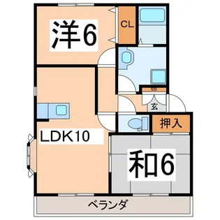 シェアハーツB【1階】の間取り