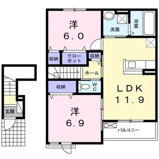 サンフォレストN【2階】の間取り