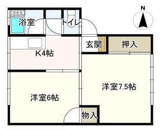 ベルカント八橋I【2階】の間取り