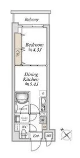リアナアートパーク西葛西【2階】の間取り