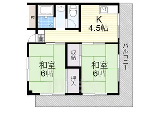 水月コーポ【2階】の間取り