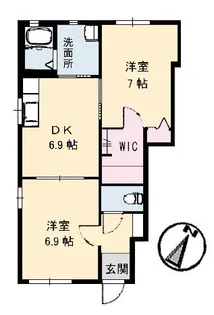 グロー・セノ【1階】の間取り