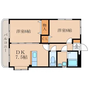 コンフォートマンション【2階】の間取り