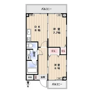 木村ビル【2階】の間取り