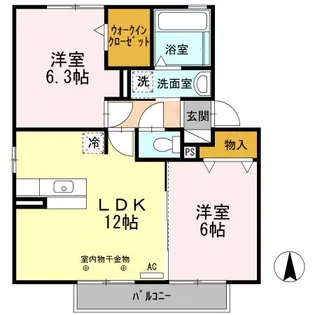 サンフィットスクエア【2階】の間取り