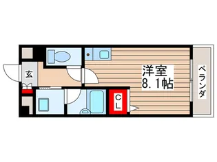 88TEES立川【6階】の間取り