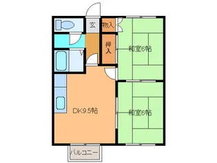 第二大土マンション【2階】の間取り