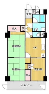 カーサ万代【9階】の間取り