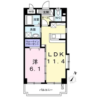 グレイスフル宮里【4階】の間取り