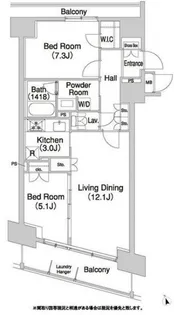 コンフォリア芝浦バウハウス【10階】の間取り
