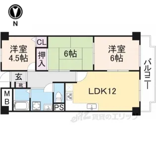 リアライズ八木【1階】の間取り