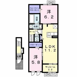 カーサ プリートS【2階】の間取り