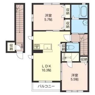 シャーメゾンひろせ【2階】の間取り