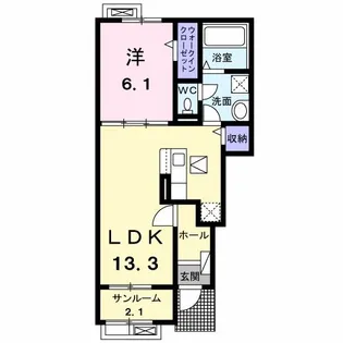 ライジングヒルズ【1階】の間取り
