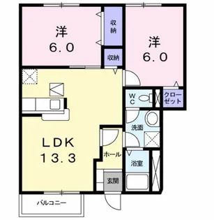 オーブヒルズ【1階】の間取り
