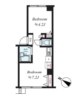 アイディ西馬込【2階】の間取り