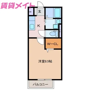 ボヌール アビテ D【2階】の間取り