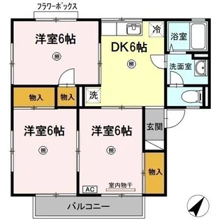 セジュールよしみつ B棟【2階】の間取り