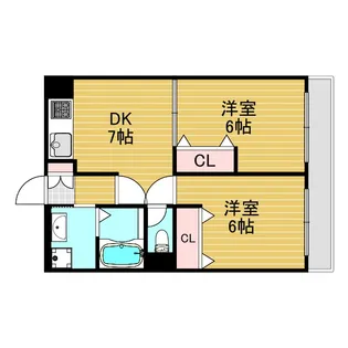 ロイヤルハイツ【7階】の間取り