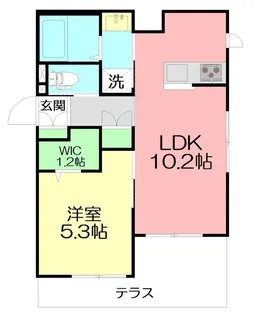 Chalet 片瀬【1階】の間取り