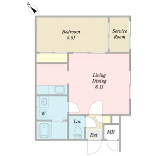 フェアモント山の手【1階】の間取り