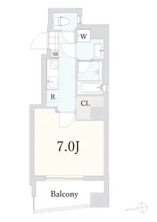 GranDuo広尾【6階】の間取り