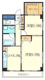 ザ・テレス下馬【3階】の間取り