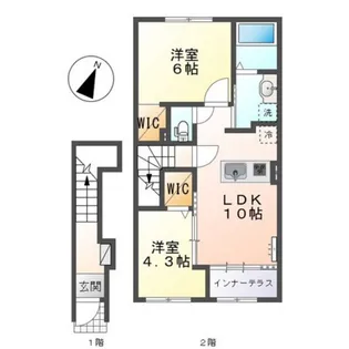 仮)スターテラスII田益【2階】の間取り