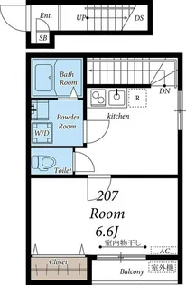リブリ・Felice 国立【2階】の間取り
