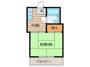 朝日ハイツ【3階】の間取り