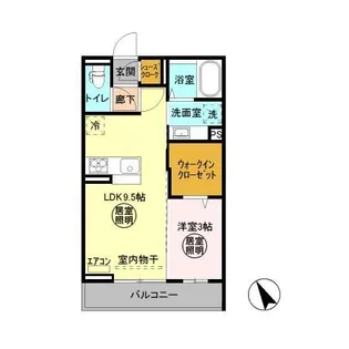 Fleur(フルール) A【2階】の間取り