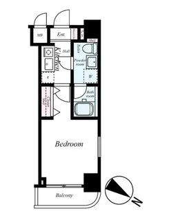 グリフィン横浜・桜木町駅前弐番館【5階】の間取り