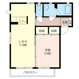 アムールB【1階】の間取り