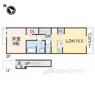 ジェルメ・コリーヌ3【2階】の間取り