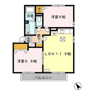 ファースト・エアフォルク IIIIII【2階】の間取り
