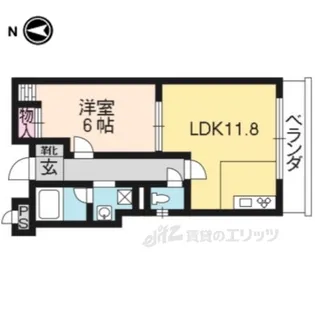 川端マンション【5階】の間取り