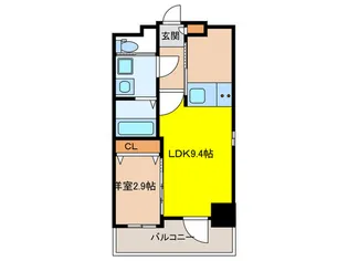 アクシオン大橋2丁目【3階】の間取り