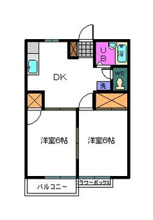 イムーブル長通B【2階】の間取り