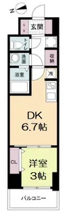 スペーシア日本橋東【8階】の間取り