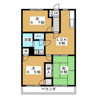 グリーンマンション【3階】の間取り