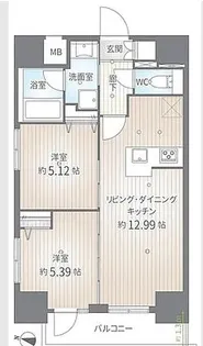 ルガルスクエア南千住【5階】の間取り